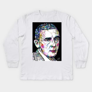 HUGO BALL watercolor and ink portrait Kids Long Sleeve T-Shirt